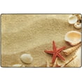 thumbnail image 4 of Dreamtimes Seashore Starfish Seashell Area Rug, 36"x24" Summer Beach Non-Slip Washable Indoor Door Mat, Absorbent Floor Mat for Bedroom Kitchen Entryway Bathroom, 4 of 7