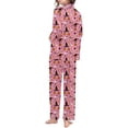 thumbnail image 4 of Liuchenyi Pajamas for Women Womens Halloween Pajamas Set 2 Piece Button Down Matching Sleepwear Fall Outfit with Fun Graphic Print for Cozy Holiday Nights At Home, 4 of 5