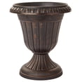 thumbnail image 2 of Plastic Urn Planter in White-Gold or Black-Copper, 2 of 8