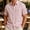 Watermelon Red, variant on COSFO Casual Mens Summer Button Down Shirts Short Sleeve Striped Shirt Loose Fit with Pocket Collared Men Shirts