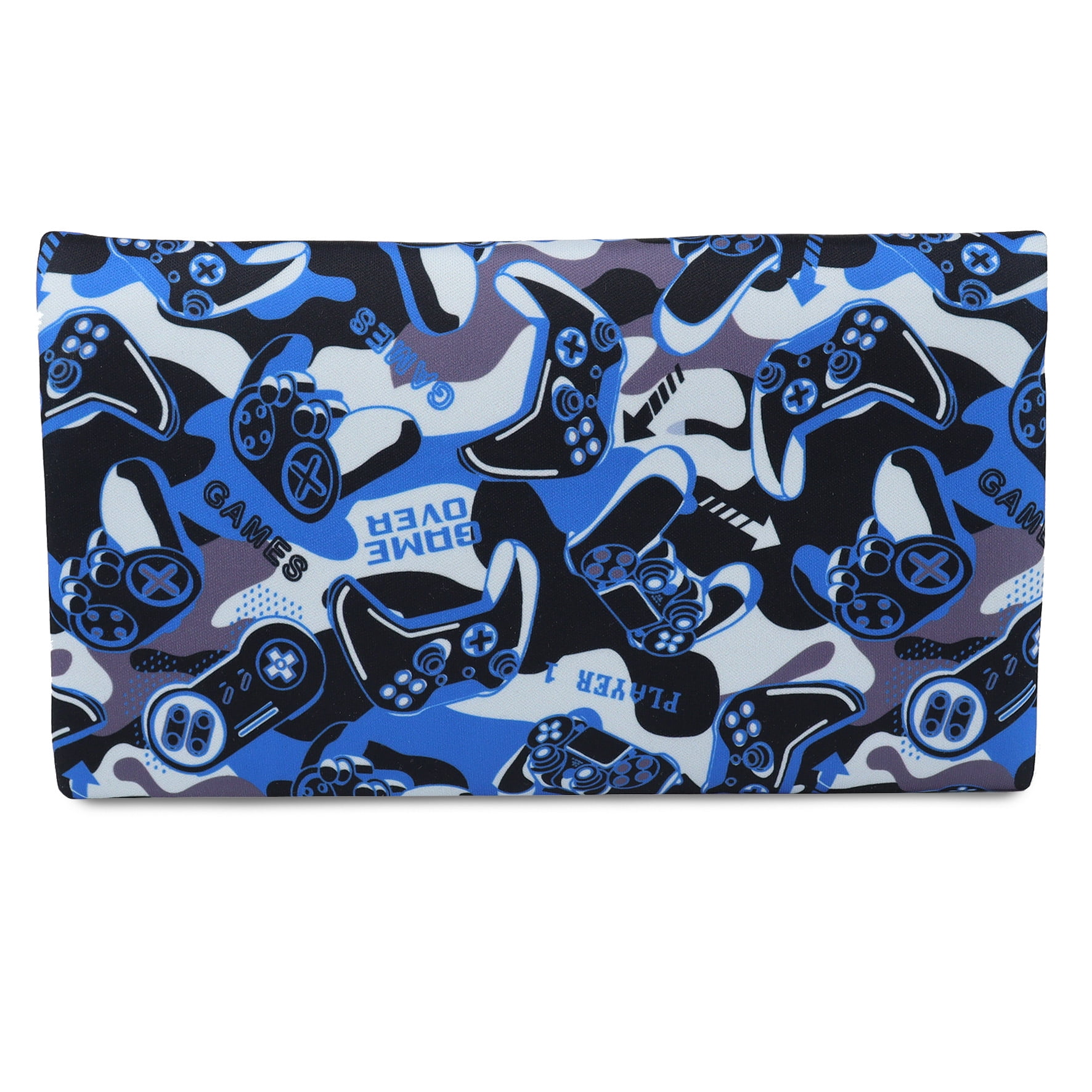 Pen+Gear Gaming Controller Design Flat EVA Pencil Pouch, Black Zip with Gamer Zip Pull, Middle and Elementary School