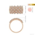 thumbnail image 4 of ANGARA Natural 1.23 ct Diamond 5 Layer Cobblestone Ring in 14K Rose Gold for Women (Size-2.2mm| Color-K| Clarity-I3) | April Birthstone, Anniversary, Jewelry Gift for Women | Natural Diamond Ring, 4 of 8