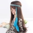 thumbnail image 2 of Yuehao Hair Clips for Women, Head Chain, Women Ornaments Bohemian Peacock Feather Hair Hoop Hair Band Headwea (Sky Blue, One Size), 2 of 2
