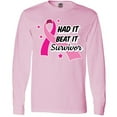 thumbnail image 3 of Inktastic Breast Cancer Awareness Had It Beat It Survivor Long Sleeve T-Shirt, 3 of 5