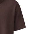 thumbnail image 3 of Short Sleeve Tops for Men Corduroy Knit Turn-Down Collar Henley Tee Shirt Solid Color Casual Summer T-shirts (3XL, Brown), 3 of 6