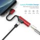 thumbnail image 5 of Adaptador De Conector De Auriculares PD USB-C 5x2 En 1 Para Auriculares Estéreo Auxiliares Rojo 5 piezas, 5 of 8