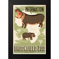 thumbnail image 2 of Waltrip, Mildred 17x24 Black Modern Framed Museum Art Print Titled - Information - Brookfield Zoo - Hippos, 2 of 5