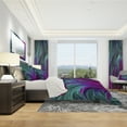 thumbnail image 3 of Designart 'Purple and Green Jungle' Modern & Contemporary Duvet Cover Set, 3 of 4