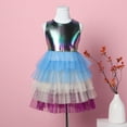 thumbnail image 3 of LOVZFMLL Robe d'Été Imprimée à la Mode pour Filles Robe Princesse Sans Manches Col en V, 3 of 8