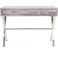thumbnail image 4 of Empire Art Direct  Silver Lizard Exotic Leather Console Table with Stainless Steel Legs K-D, 4 of 14