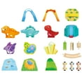 thumbnail image 6 of Hape: Dinosaur Train Bucket Set - 27pc, Wooden Train & Puzzle Toy, Magnetic Linking Capability, Brightly Colored, Baby & Toddlers, 18 Months+, 6 of 11