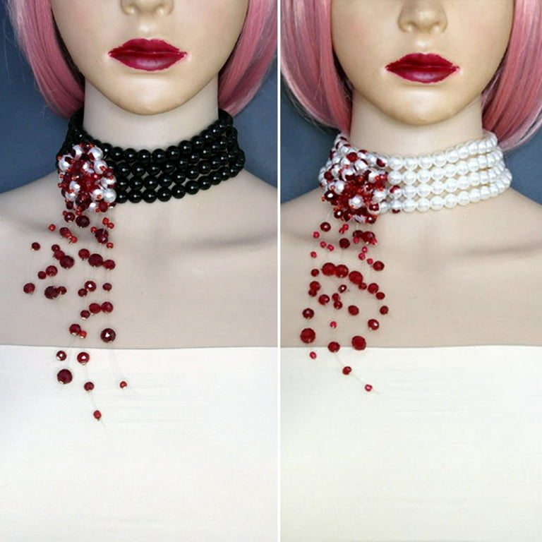 Pearl Choker Adjustable Costume Accessory Pearl Choker Adjustable Costume Accessory