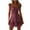 Wine Red, variant on Womens Sweetheart Collar Printed Ruffle Summer Mini Dress