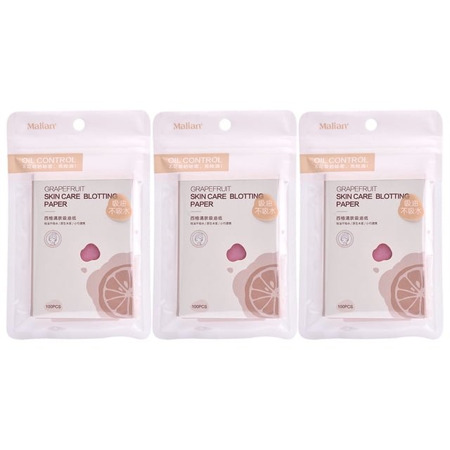 3 Sacs Papiers Parfumés pour le Visage Contrôle de l'Huile Papier de Nettoyage du Visage Feuilles de Contrôle de l'Huile