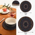 thumbnail image 3 of GZHJMY Mandala Round Trivets Pot Holders 2 Pcs, Heat Resistant Cotton Thread Weave Trivets for Hot Dishes, Cooking, Baking, Farmhouse, Kitchen Decor for Kitchen Pans Bowl Teapot, 3 of 7
