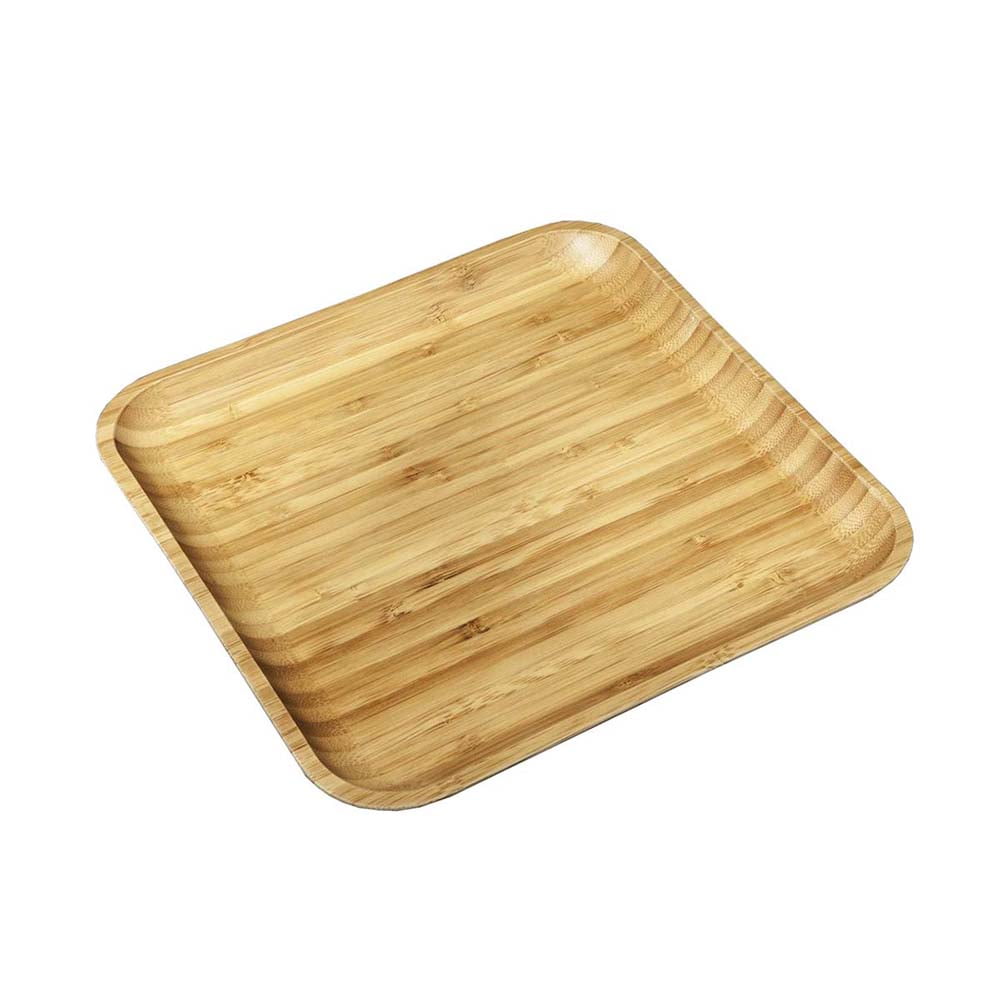 Wilmax WL771023/A Square Bamboo Plate 10" x 10" (25.5 Cm x 25.5 Cm), 6