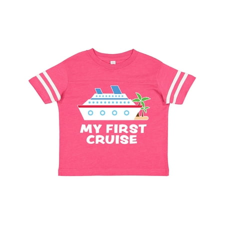 

Inktastic My First Cruise with Cruise Ship and Palm Trees Gift Toddler Boy or Toddler Girl T-Shirt