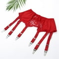 thumbnail image 3 of High Waist Garter Belt Mesh Suspender Belt 6 Straps Garter Belt, 3 of 5