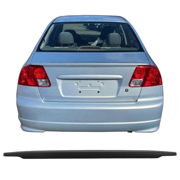 Ikon Motorsports Rear Trunk Spoiler Wing Fits 2001-2005 Honda Civic Sedan, OE Style Matte Black ABS Plastic