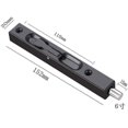 thumbnail image 3 of Cerradura de perno deslizante oculta de 6 pulgadas de 2 piezas para puertas francesas, puertas compuestas, madera, 3 of 5