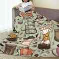 thumbnail image 6 of Fuzoiu Coffee Makers Macaroons Chocolate Print Ultra-Soft Micro Fleece Blanket,All Seasons Flannel Throw, Lightweight Blanket for Bed, Sofa, Couch, Movie Night, Camping, and Travel-40"x30", 6 of 7