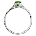 thumbnail image 3 of SuperJeweler 1 1/2 Carat Oval Shape Peridot and Diamond Ring In Sterling Silver For Women, 3 of 6