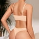 thumbnail image 4 of Gibobby Conjunto de lencería de encaje sujetador sin aros para mujer, Tanga con cuello en V, conjunto de ropa interior para Yoga con soporte superior pequeño(Beige, XL), 4 of 5
