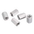 thumbnail image 3 of Uxcell M8 x 1.25-Pitch 20mm Length 304 Stainless Steel Metric Hex Coupling Nut, 10-Pack, 3 of 5