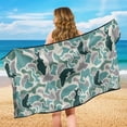thumbnail image 5 of Bulopur Camo Car Seat Cover Towel for Men Green Hunting Fish Non-Slip Front Seat Sweat Protector with Storage Bag for Sports Soft Athletic Towel Fit SUV Sedan Truck, 5 of 8