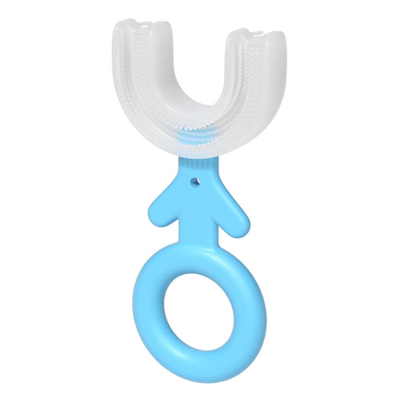 Opolski Oral Care Baby Toothbrush Food Grade Super Soft Bristles Silicone Baby Handheld U-Type Toddler Toothbrush for Home