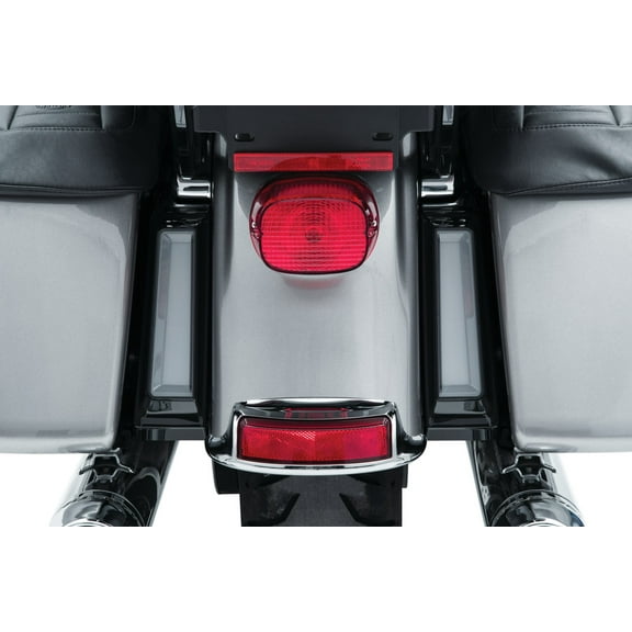 Kuryakyn 2901 Motorcycle Lighting Accessory: Tracer LED Run/Turn/Brake Light Saddlebag Support Inserts for 2014-20 Harley-Davidson Motorcycles, Gloss Black, 1 Pair