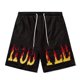 thumbnail image 1 of Pantalones cortos deportivos para hombre con estampado de llamas, pantalones cortos de entrenamiento holgados con cordón informal para el verano, 1 of 8