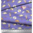 thumbnail image 3 of Soimoi Purple Cotton Duck Fabric Tacos & Stripe Decor Fabric Printed Yard 42 Inch Wide, 3 of 3