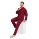 thumbnail image 4 of Apparonia Conjunto de Pijamas para Hombre Pijamas de Algodón con Cuello con Muescas para Hombre Ropa de Dormir de Manga Larga para Hombre con Bolsillos y Parte Delantera Fly Navidad Cuadros Rojos XL, 4 of 7