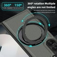 thumbnail image 2 of Case for Samsung Galaxy Z Fold 7, Carbon Fiber Texture, 360 Degree Rotating Ring Bracket, Compatible with MagSafe Wireless Chargers, PC Material Drop Protective Phone Cover for Z Fold 7, Gray, 2 of 7