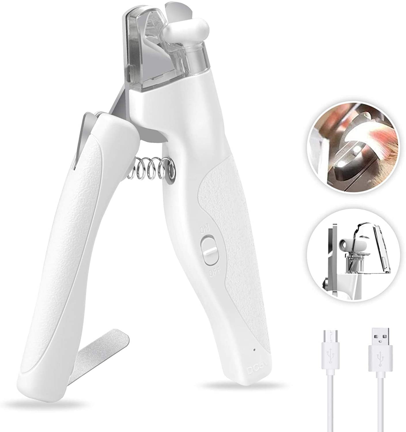 Pet Nail Clippers, Dog & Cat Pets Nail Trimmer with LED Light to Avoid