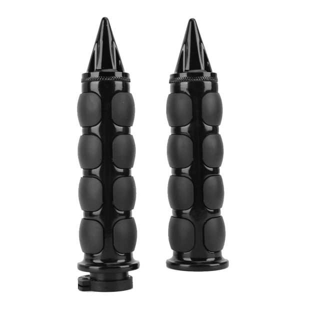 2pcs 25mm 1in Motorcycle Handlebar Grips Black Aluminum Rubber Fit for Yamaha