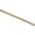 thumbnail image 6 of 10K Yellow Gold Two Tone 4mm Diamond Cut Ice Chain Bead Necklace 28 Inches, 6 of 7