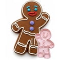 thumbnail image 1 of Cortador de Galletas Navideño de Gengibre, Molde de Plástico Rosa, 8.6 x 7.4 cm, Diseño Festivo para Repostería, Herramienta de Decoración para Galletas Tradicionales, 1 of 4
