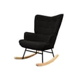 thumbnail image 2 of Sillón Mecedora Moderna Tapizado Tela Suave Negra, 2 of 9