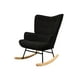 thumbnail image 2 of Sillón Mecedora Moderna Tapizado Tela Suave Negra, 2 of 9