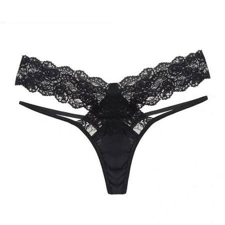 

Nightwear Comfortable Lingerie Panties Thong Elegant Lace Back T Soft