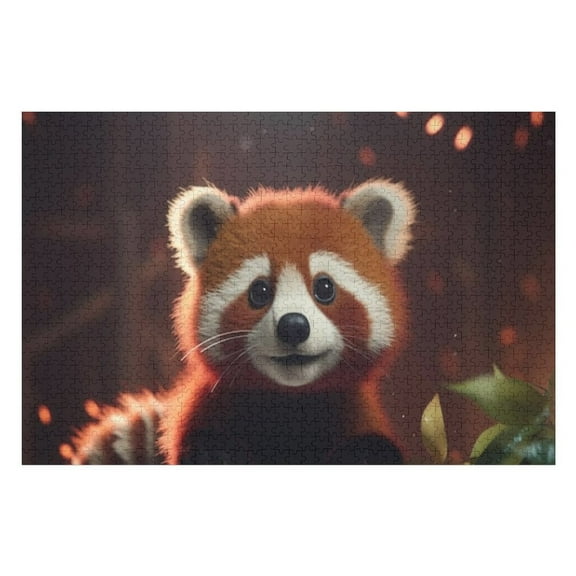 Puzzles for Adults 300 Pieces - Cute Little Red Panda Fun Brain Puzzle Lovers Challenging and Relaxing Gifts Idea