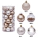 thumbnail image 1 of Bewildely 30 Uds. De bolas colgantes para árbol de Navidad, hogar, oficina, centro comercial, árbol, bolas de plástico, decoración colgante, adorno Kits de decoración para fiestas oro plata Bewildely HA000435-01B, 1 of 6
