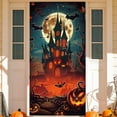 thumbnail image 5 of FeiFu Halloween Door Cover Background Cloth Decor Door Cover Festival Hanging Cloth Party Tapestry Halloween Patterns Easy to Hang on Doors Walls, 5 of 6