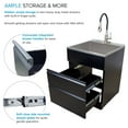 thumbnail image 7 of Transolid TC2D-2222-BB All-in-One 22 in. x 22 in. x 35 in. Metal Undermount Laundry/Utility Sink and Cabinet in Matte Black, 7 of 7