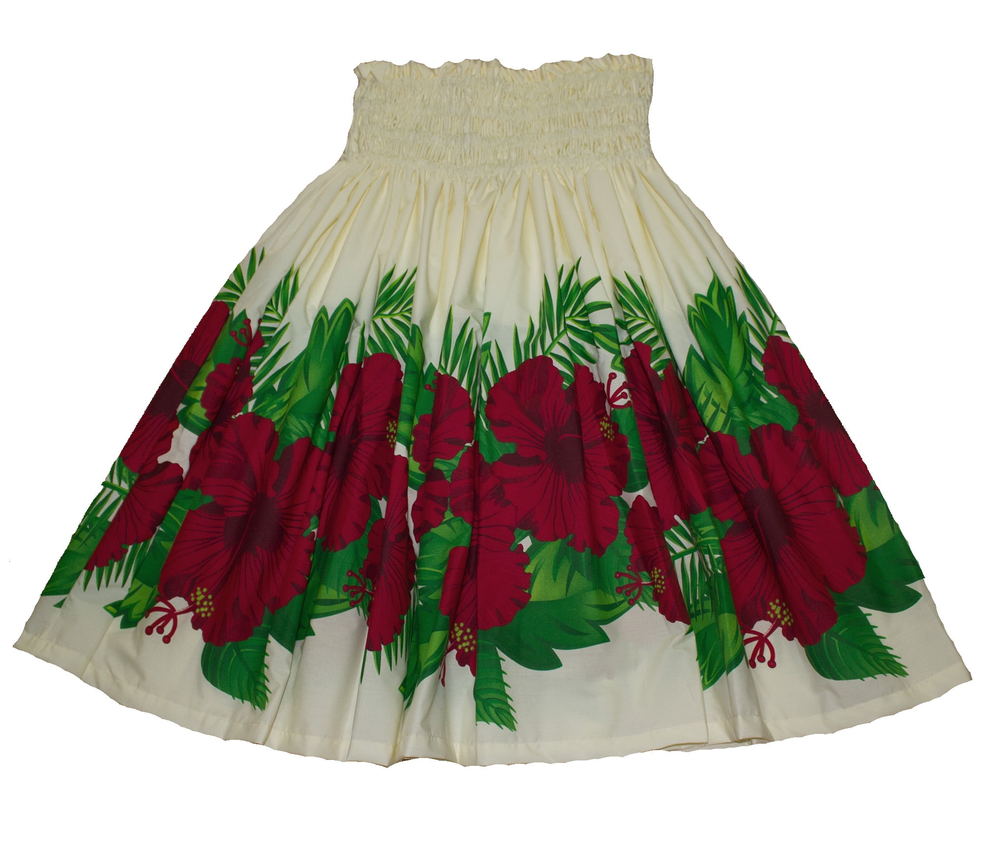 Hawaiian Pa'u Hula Skirts For womens (Maroon red)