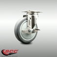 thumbnail image 2 of 5 Inch 316SS Thermoplastic Rubber Wheel Swivel Top Plate Caster with Brake SCC, 2 of 2