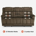 thumbnail image 6 of MCombo 3 Seat Power Reclining Sofa with Drop Down Table for Living Room, Heat, Vibration, USB Ports, Dark Brown, 6 of 7