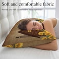 thumbnail image 5 of Sunflowers Roosters Pillow Covers, Linen Long Throw Pillow Case, Vintage Farmhouse Farm Countryside Holiday Pillow Protector Decorative Cushion Cover for Living Room/Bedroom 20" x 30", 5 of 8